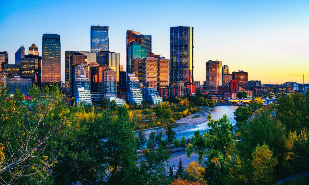 View of the city of Calgary